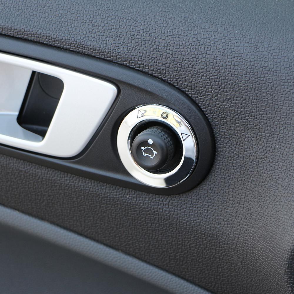 ABS Chrome Inner Trim Door Handle Sticker Steering Wheel Sequins Gear Shift for Ford Ecosport 2012 - 2016 LHD Interior Sticker