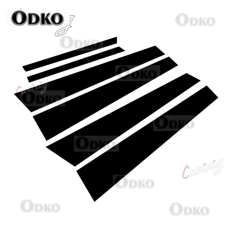 6Pcs Glossy Black Window Door Pillar Posts Trim Cover Sticker Fit For Mercedes-Benz S-Class W221 2005 2006 2007 2008 2009-2013