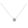 Women Necklace Smooth Cubic Zirconia Pendant Solid Color Exquisite Stainless Choker Necklace