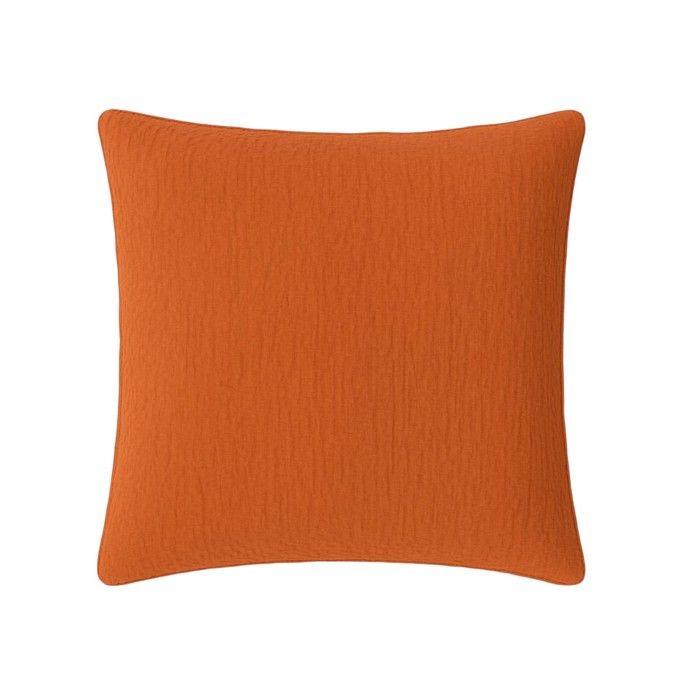 Taie d'oreiller - EDEN - 65 x 65 cm - Double gaze de coton lavé - Safran - Toucher ultra doux