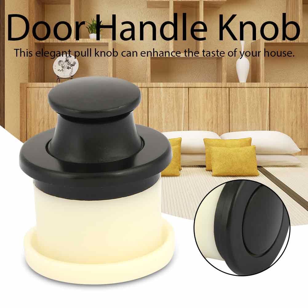Zinc Alloy Telescopic Door Knob for Embedded Furniture Tatami Cabinet Handle (Black)