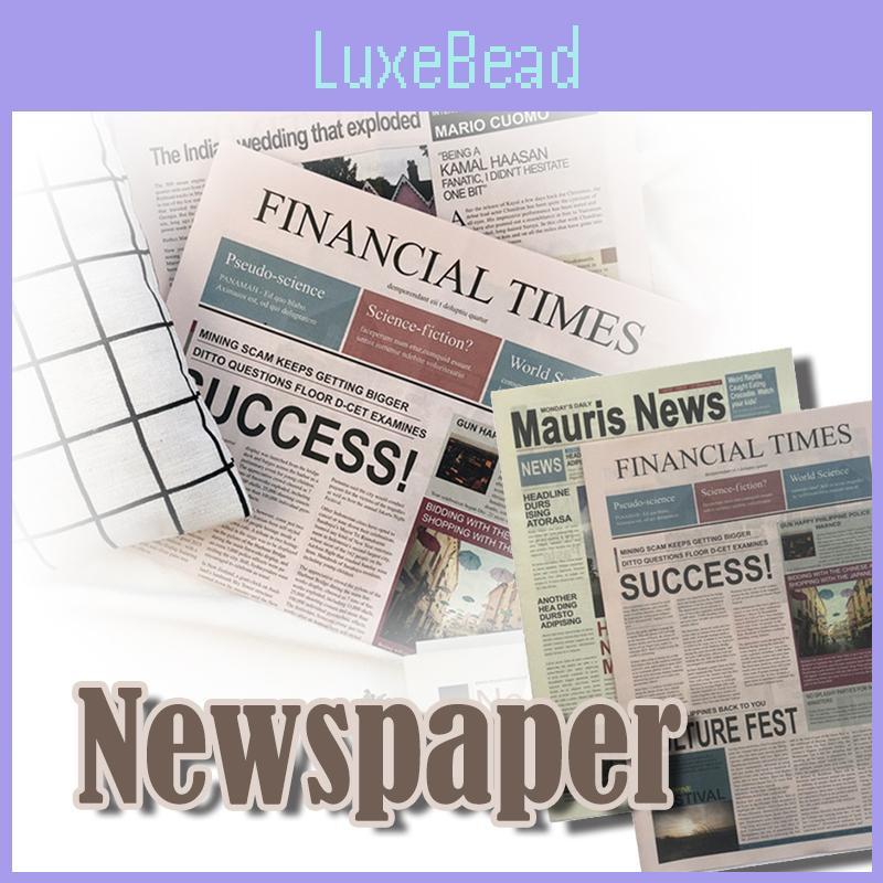 2pcs English Newspaper Vintage Style Photography Background Props Shooting