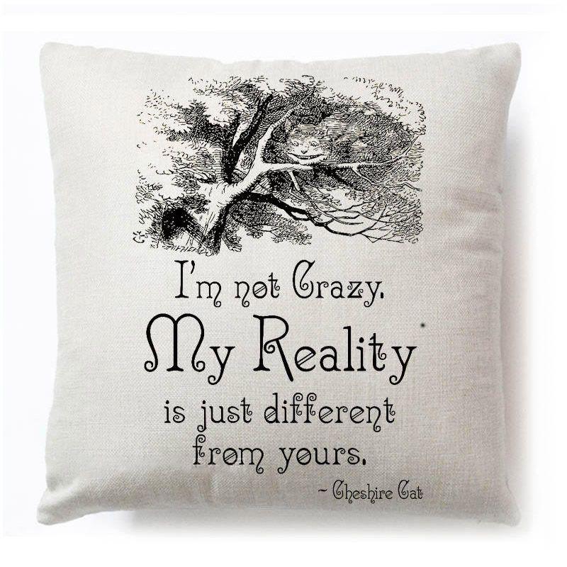 Cotton Linen Alice In Wonderland Pillow Case For A Charming Decor**