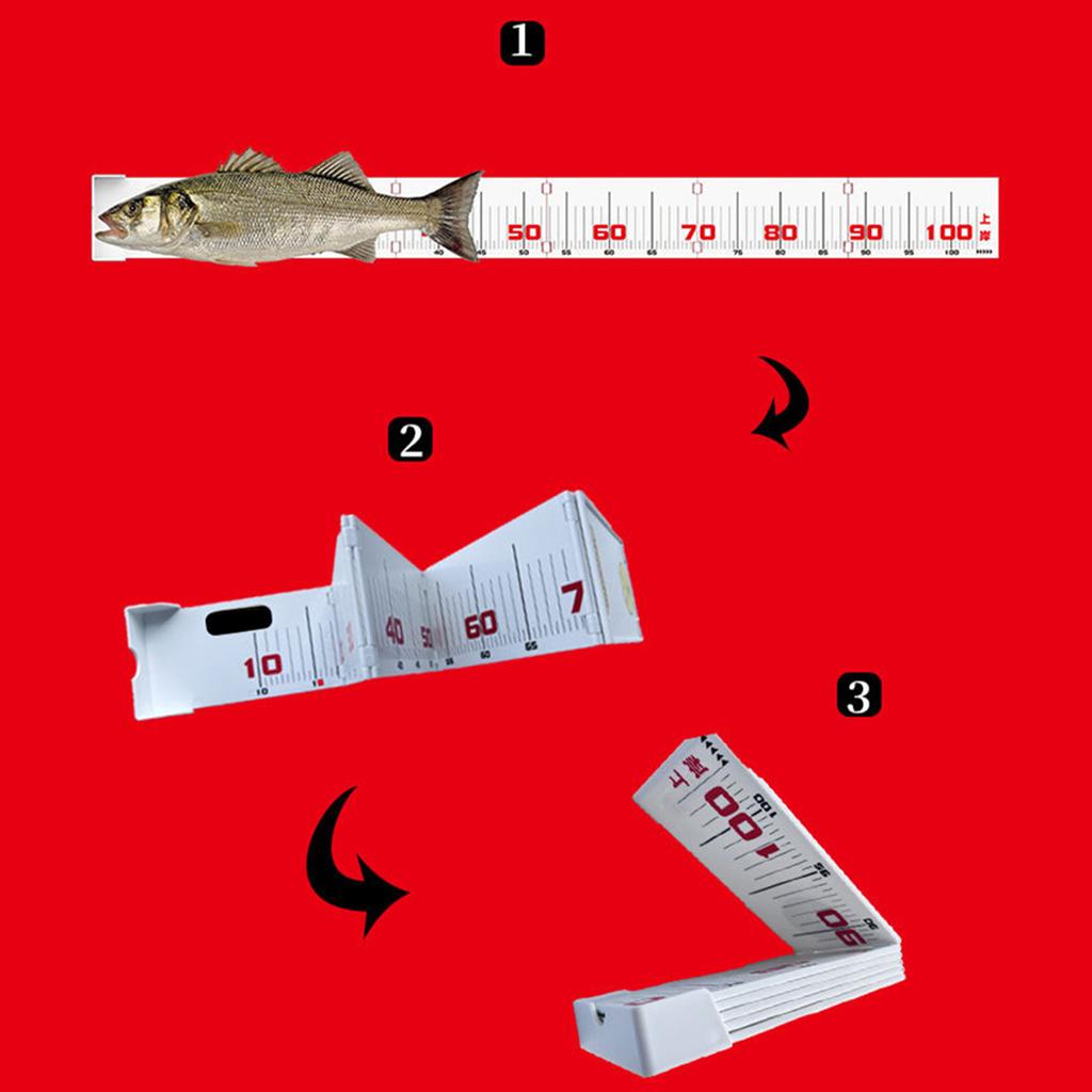 1m/1.4m Foldable Fish Measuring Tape Waterproof Fishing Tape Measure Fish Measurement Tool for Anglers Fishing Essential