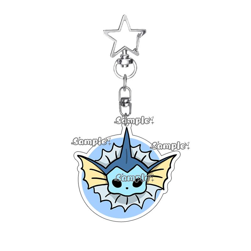 Anime Glaceon Flareon Jolteon Cartoon Acrylic Keychain Figure Keyring Ornament Collectible Accessory Charm Couple Chain Jewelry