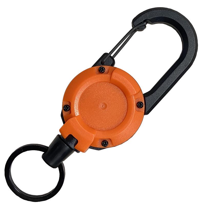 Minimalist Tactical Backpack with U-Shaped Retractable Steel Wire Keyring and Four-Color Spring Buckle