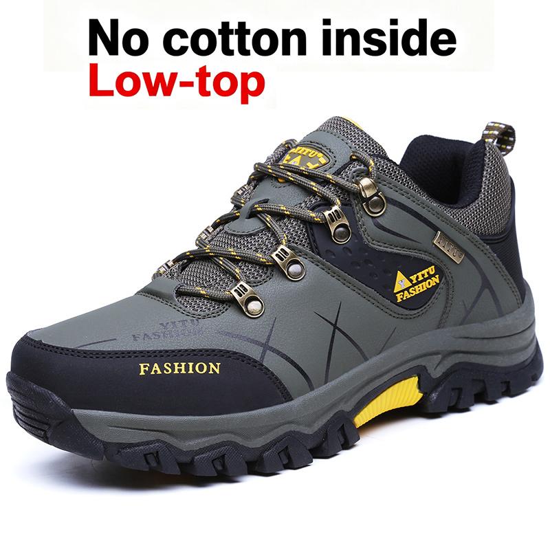  Men Hiking Shoes Waterproof Leather Shoes Climbing & Fishing Shoes New Popular Outdoor Shoes Men High Top Winter Boots