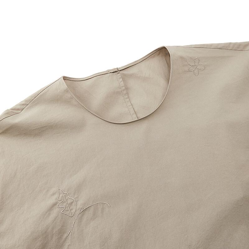 JNBY Loose Fit Round Neck Cotton Shirt