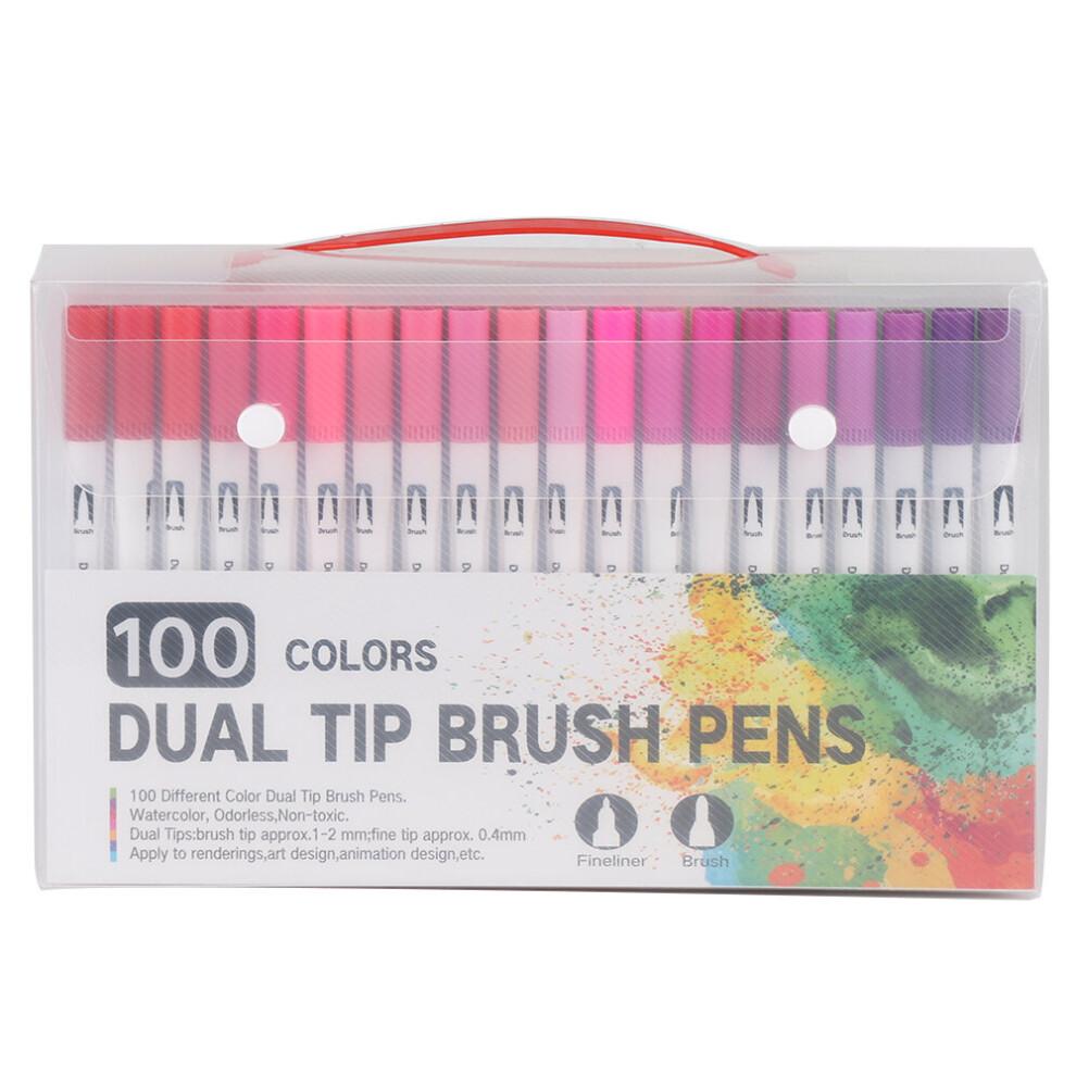 100 Farben Doppelspitzen Pinselstifte Malerei Kunstmarker Zeichnen