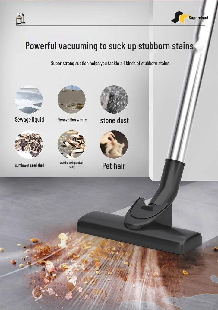 High Suction Dual-Use Vacuum for Home Renovation, Car Wash & Grout Cleaning