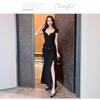 Sexy dress fake two-piece evening dress premium soft foot bath overalls