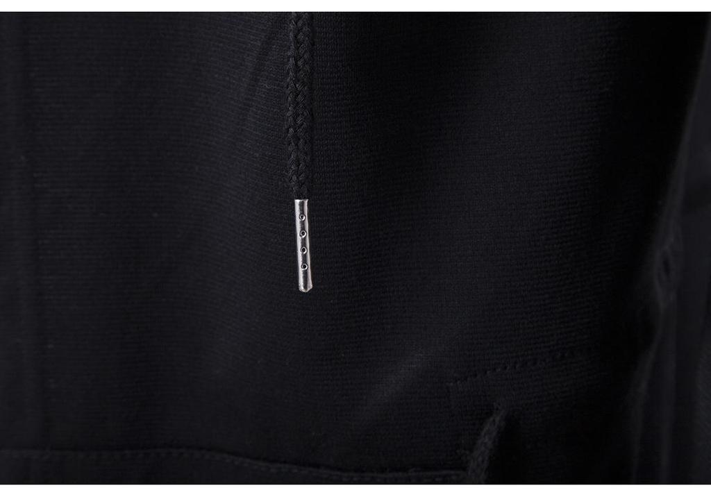 Men's Mid-Length Fleece-Lined Hooded Trench Coat - Dark Style Wizard Cape