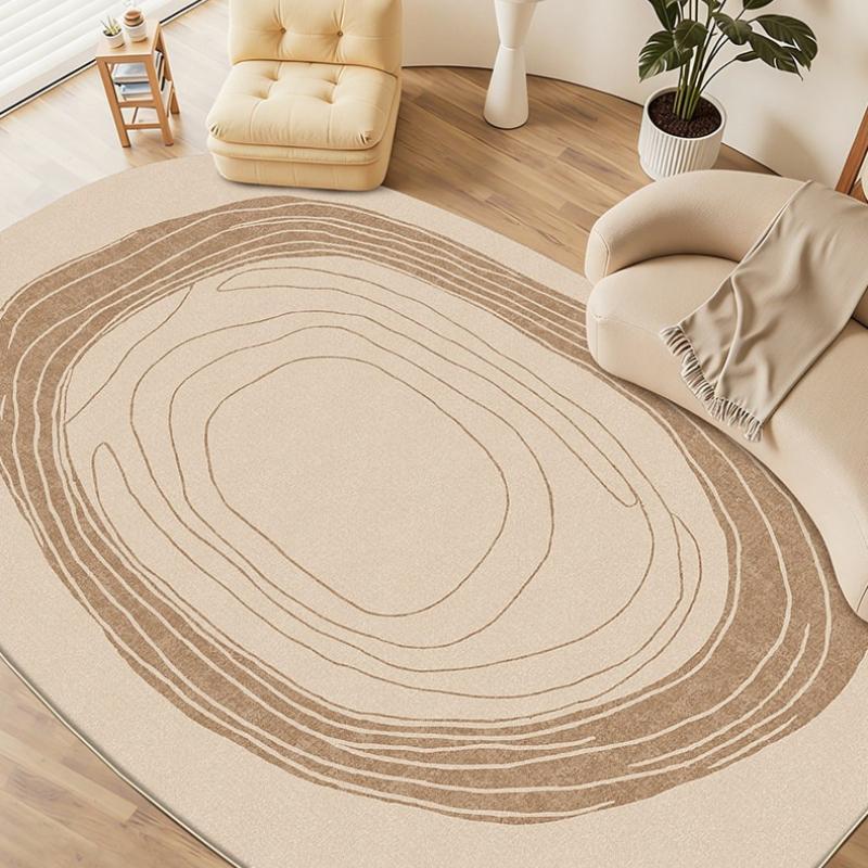 Cream Style Bedroom Decor Carpet Irregular Shape Carpets for Living Room Thick Plush Bedside Floor Mat Fluffy Soft Cloakroom Rug