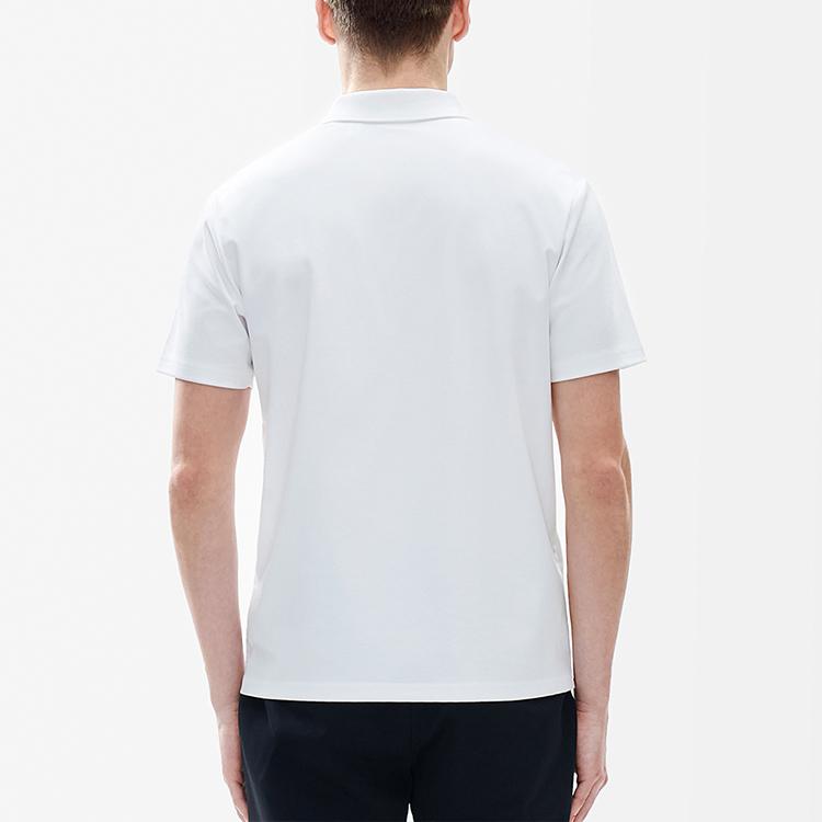 Fila Solid Color Casual Sports Simple Knitted Short Sleeve Polo Shirt Men Polo Shirts White F11M222122FWT