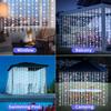 Solar Curtain Light String 100/200/300 LED Outdoor Terrace, Courtyard Garden, Bedroom, Party Decoration Holiday Gifts, Christmas Lights
