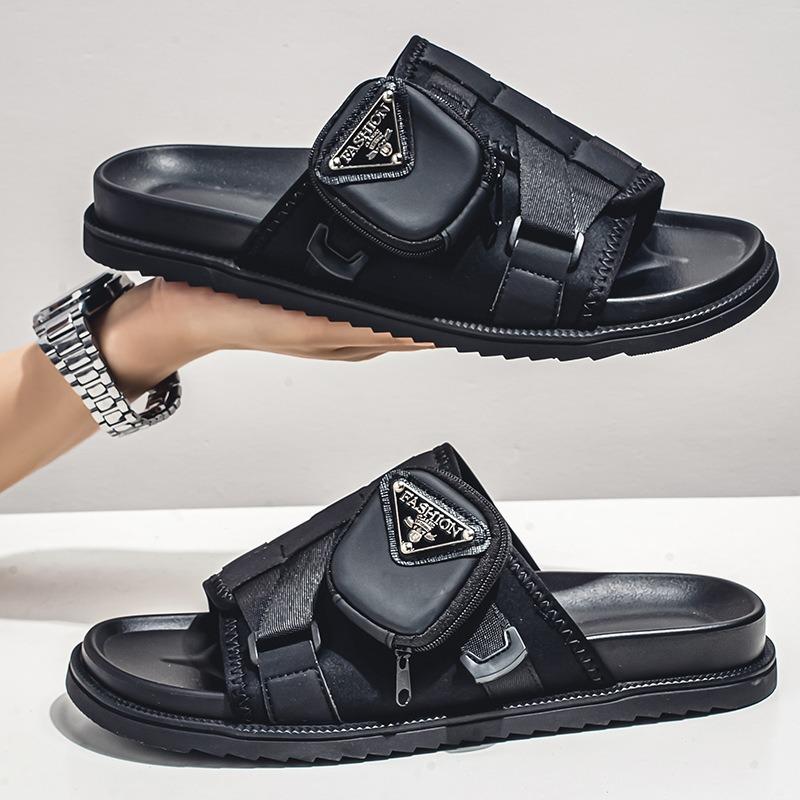 3221 Light Luxury Slippers Men's Summer Men's Outdoor Thick-bottomed Versatile Sandals High-end One-word Slips