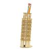 Leaning Tower of Pisa Pencil Case Wooden 3D Puzzle DIY Craft Kit for Kids and Adults Educational Toy for Boys and Girls 3D Also a Great Gift for