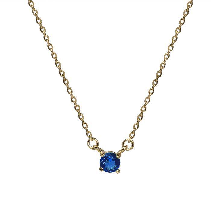 Collier - LUXENTER - Otieno - Argent 925 - Or jaune 18K - Quartz hydrothermal Lapis Lazuli