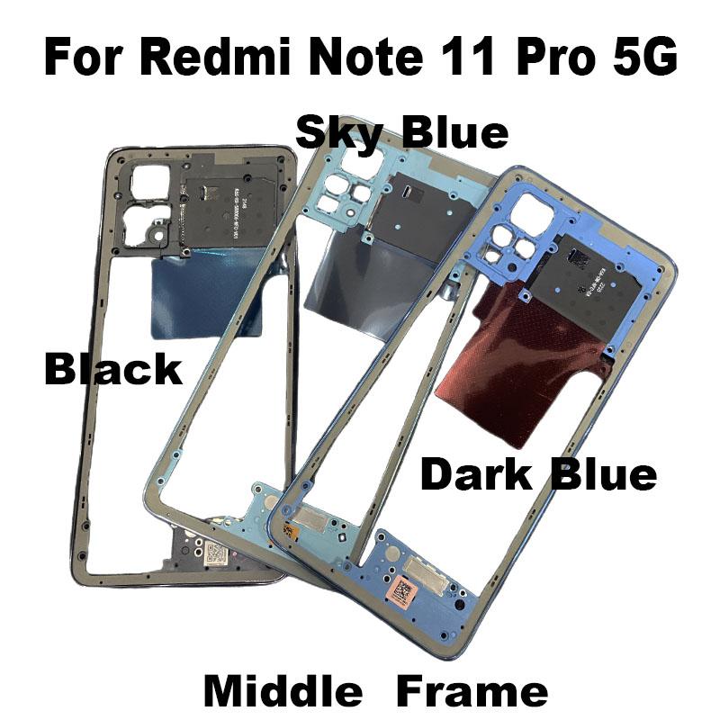 6.67" Per Xiaomi Redmi Note 11 PRO 5G Telaio Centrale Ghiera Anteriore Scocca Posteriore Piastra Intermedia Sostituzione 21091116I, 2201116SG