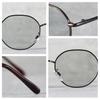 (Eight) Octagon (8-sided) Sunglasses for Men and Women, with Dedicated Case, Metal Frame, BrownClear F