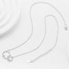 Copper Double Loop Chain Necklace With Geometric Pendant For Women
