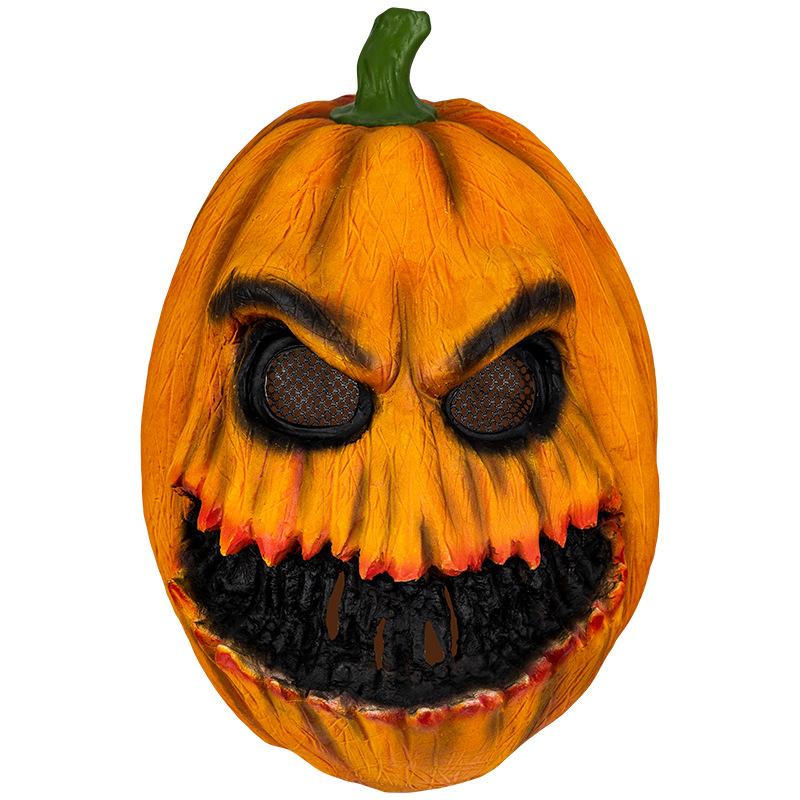

Best-selling pumpkin head Halloween mask, popular horror mask made of latex material for role-playing and party costumes Pumpkin head40563