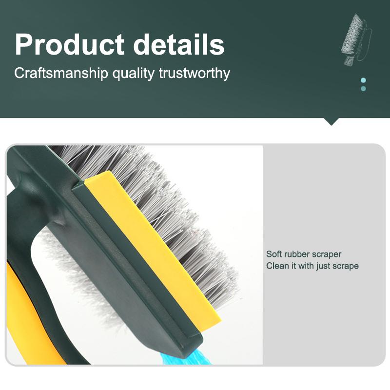 4-in-1-V-förmige Schrubberbürste für Küche und Bad, Fliesenboden, Spaltreinigungsbürste, Fensternut, Wandecke, Toilettenbürsten, Werkzeuge