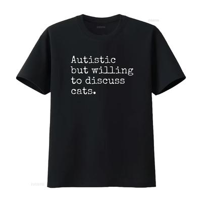 Autism Autistic Asd Aspie Feline Animal Kitten Cat Unique  T Shirt for Women Trendy and Fashionable with Bold Prints Vintage