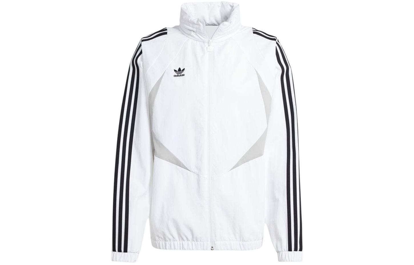 Adidas Originals Ретро Спортивные Куртки с Воротником-стойкой Мужские Белые JF8737 XXXL