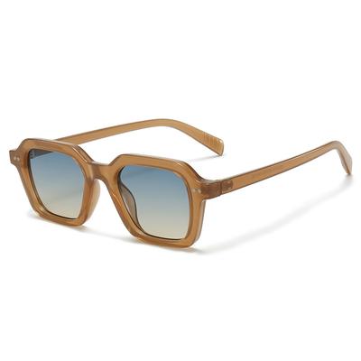 Vintage Square Jelly Color Rivets Sunglasses UV400 Gradient Shades Fashion Luxury Sun Glasses for Men Women