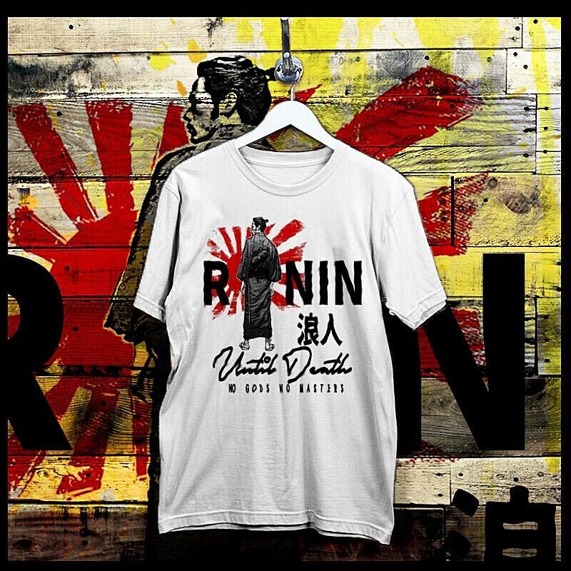 

Samurai T-Shirt Bushido Code Ronin Until Death Hanzo Sword Warrior Katana tee 4XL