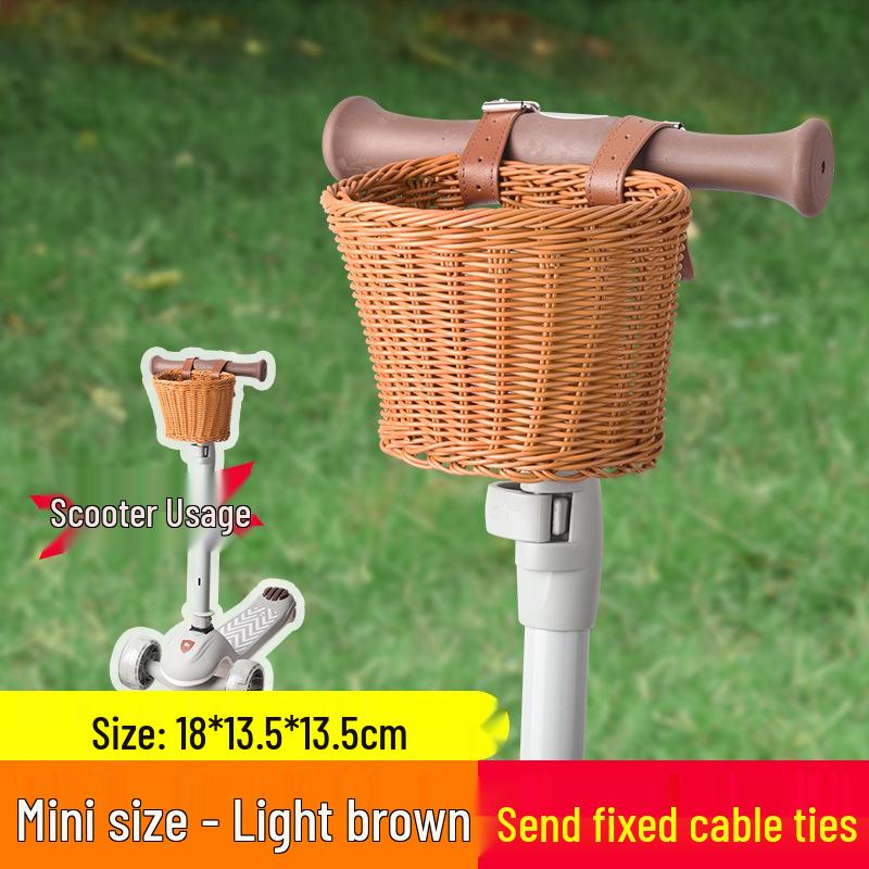 

Retro Woven Children s Bicycle and Stroller Front Basket