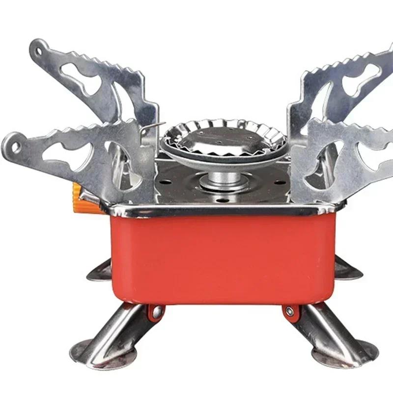 New Portable Camping Stove Electronic ignition Foldable Outdoor Burner Furnace Kitchen Equipment Camping Camping Gas Barbecue красный