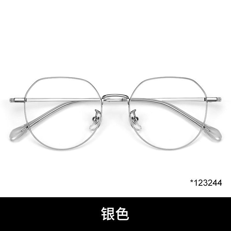 Zlatý drát ultra lehký rám brýlí z čistého titanu oválný rám 123244 Danyang profesionální brýle rám pro krátkozrakost dámské jednoduché brýle