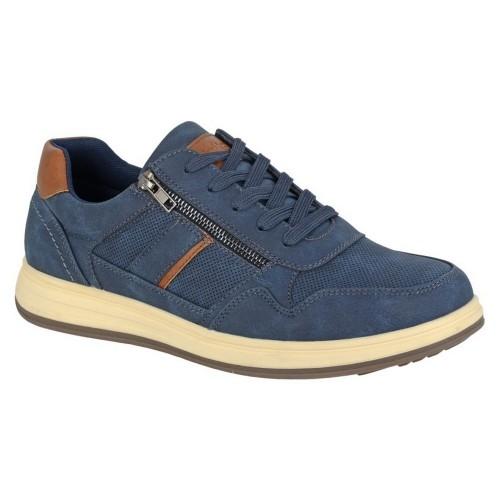 Scimitar Mens Synthetic Nubuck Trainers cm blu scuro