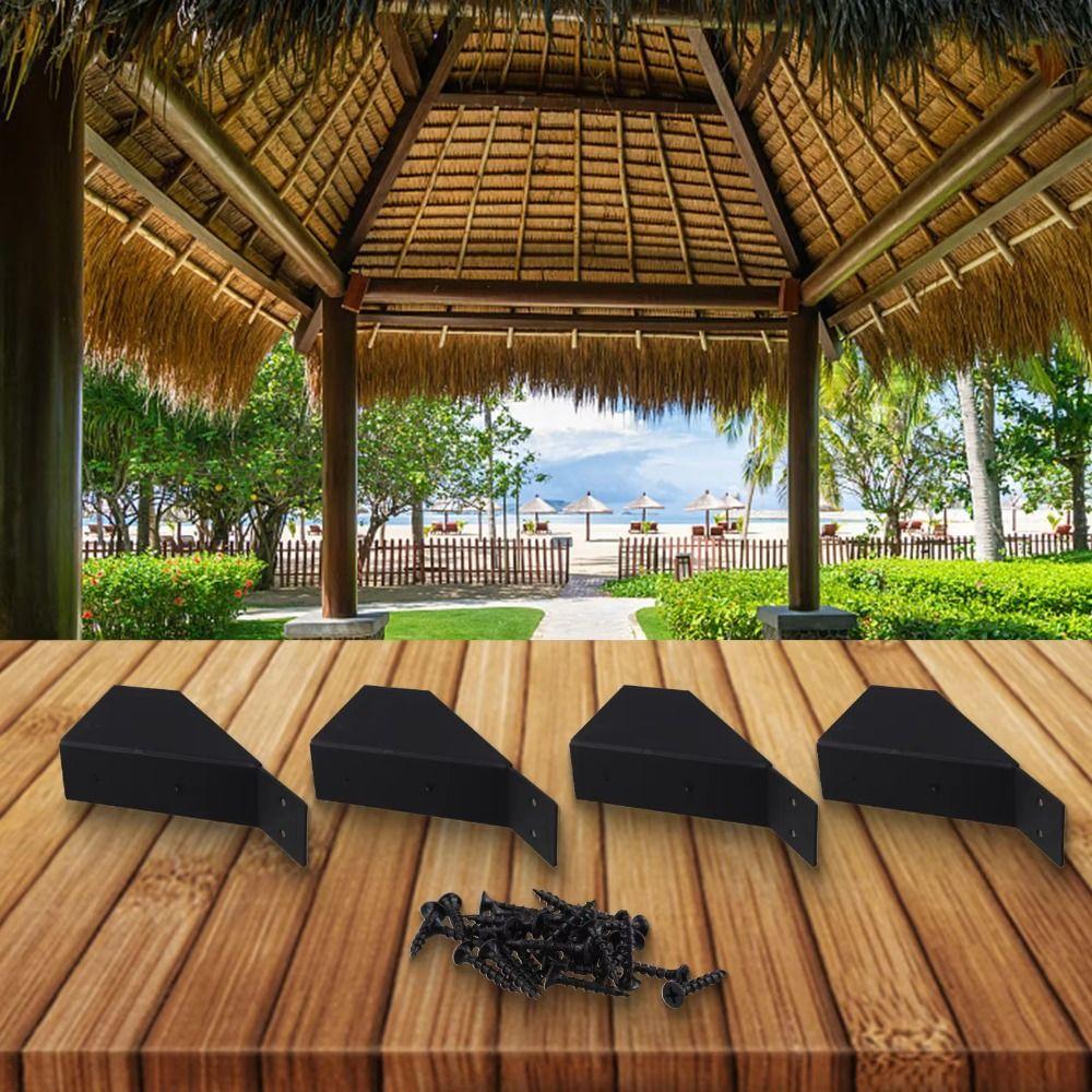 2pcs 45 Degree Angle Pergola Brackets Sturdy Construction Corner Support Heavy Duty Connector Load Capacity Powder Coated Steel