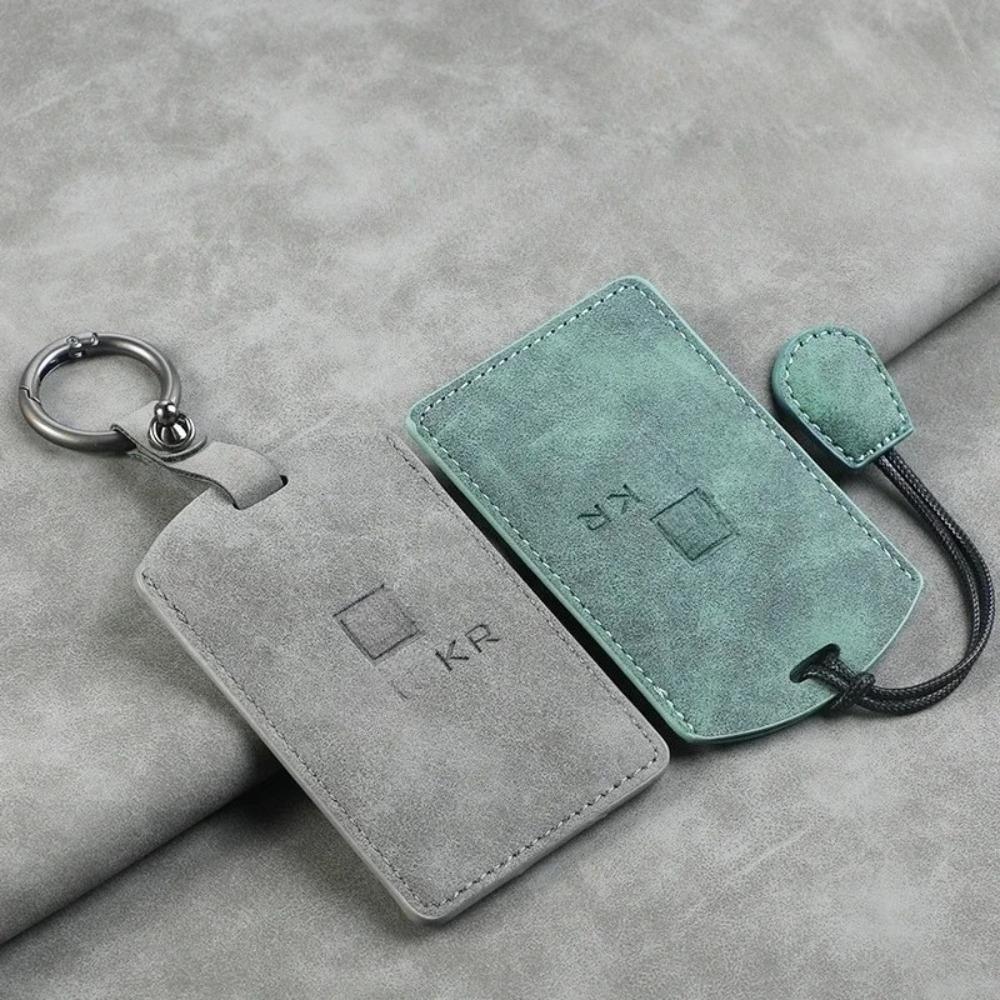 Leather Car Smart Card Slice Remote Key Bag Protective Shell Buckle for ZEEKR 001 009 007 X Accessories