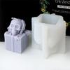 Reusable Silicone Mold Gift Box Skull Head Candle Mould Creative Aromatherapy Making Mold Festive Decoration Supplies