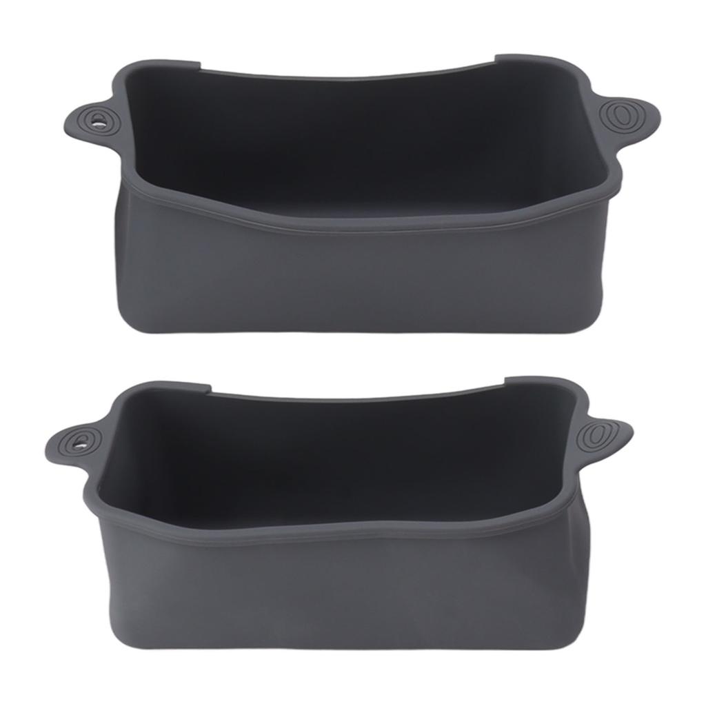 2Pcs Silicone Grease Cup Liners Reusable Drip Pan Liners Silicone Rear Grease Catcher for Griddle