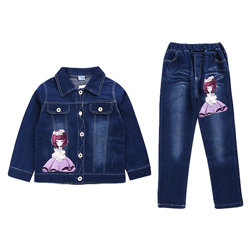Buy Girls Casual Top Pants Set Fashion Children Denim Jacket Jeans
