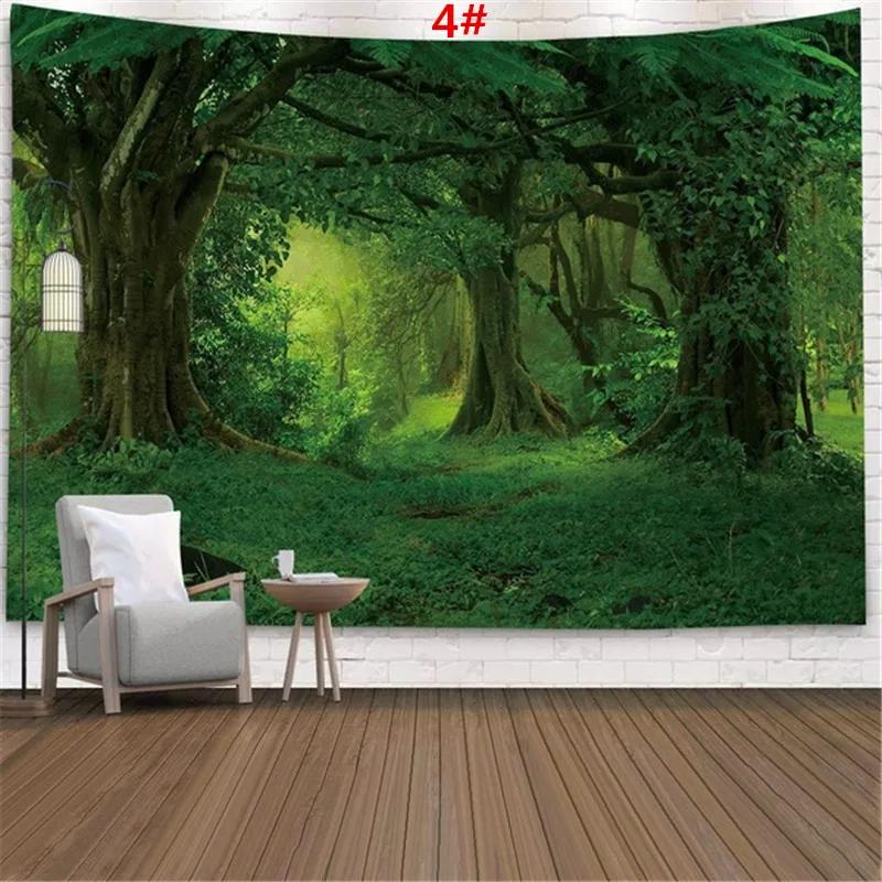 Home Decor Tapestry Beautiful Landscape Sunlight Through Forest Wall Sofa Bedroom Dorm