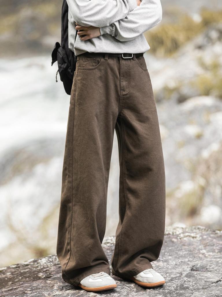 Men's Autumn Casual Retro Wide-Leg Cotton Pants
