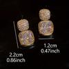 Rhinestone Drop Earrings for Women, Luxury Vintage Dangle Jewelry Zinc Alloy Bling Bling