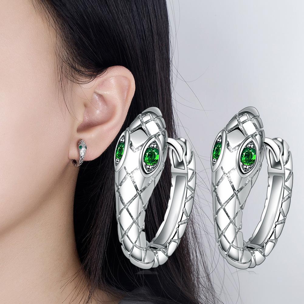 Fashionable Snake Zircon Sweet, Cute and Fashionable Earrings