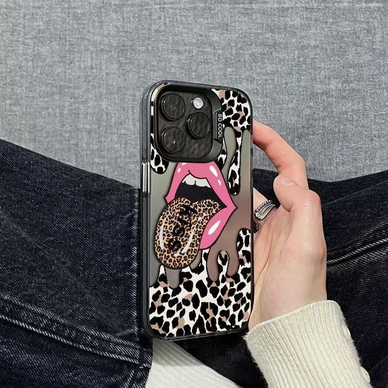 The new English leopard print is suitable for iphone17 mobile phone case Apple 15promax/14 anti-drop 13pro16 Europe and America