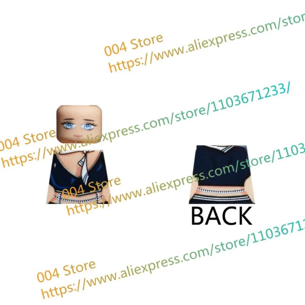 18+ Adult Building Block MOC Anime Action Figure Sexy Model Date Cartoon Swimwear Girl Hair Kit Ornament Toy Gift Collection F31