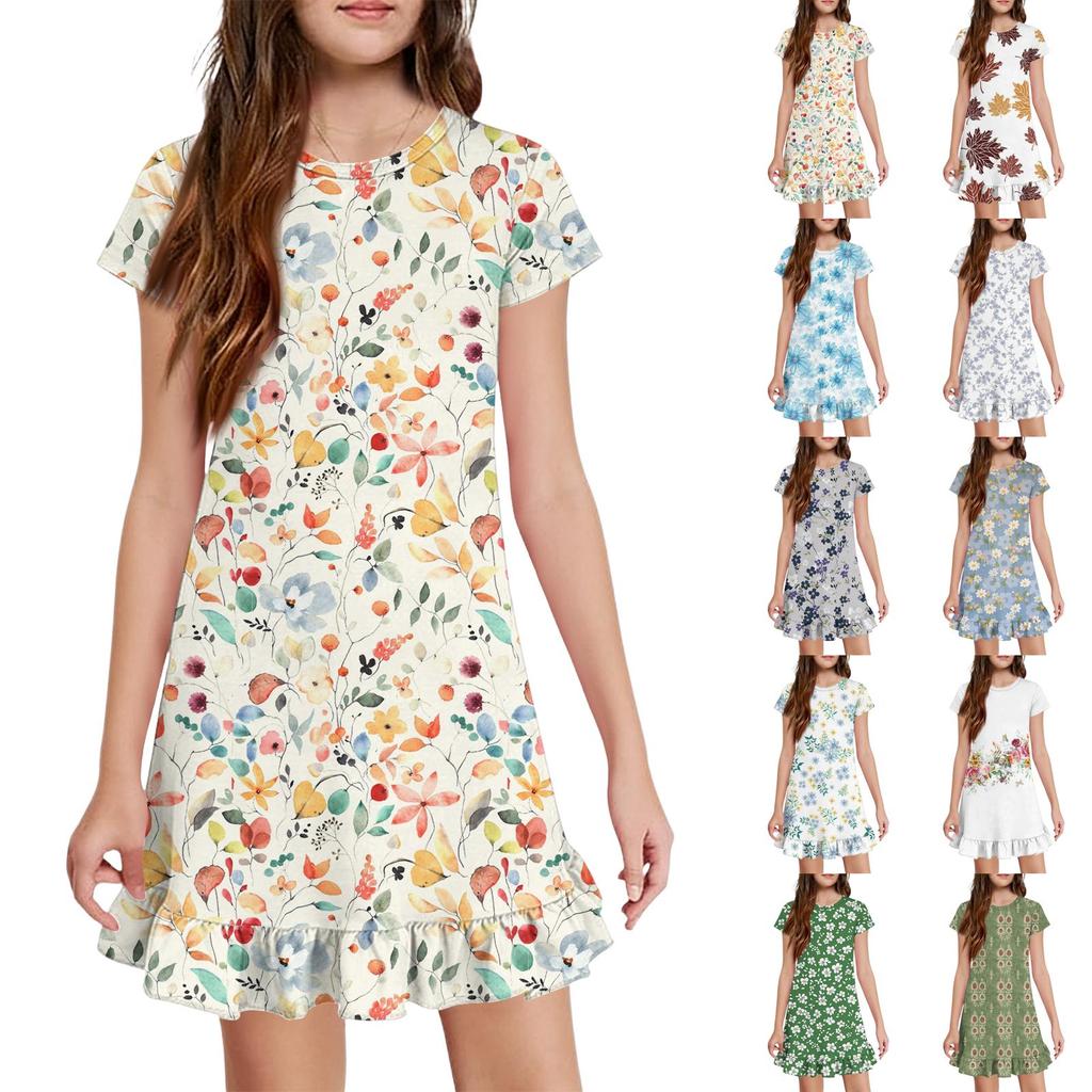 Girls' Pocket Dress - Short Sleeve Loungewear