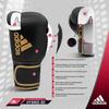 adidas Boxing Gloves Hybrid 80 FLX Gloves Boxing Kickboxing Fitness Black x 3.0 //Sparring (8oz, White)