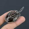 Natural Tree Of Life Smoky Topaz Gemstone Copper Wire Wrap Pendant 2.36" I3h21