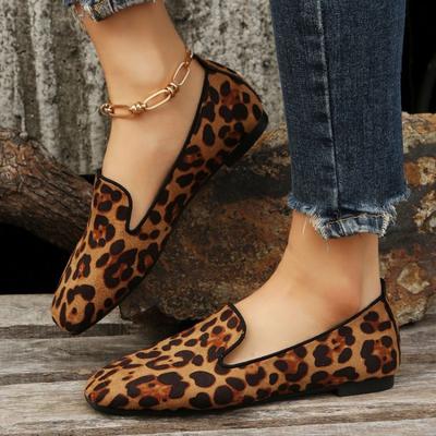 Damen Übergröße Leopardenmuster Slip-On Freizeitschuhe Leicht Bequem Frühling Sommer Neu Großhandel